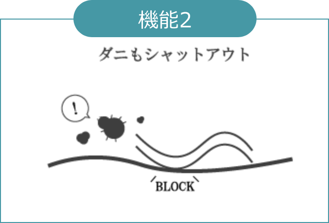 機能2　ダニもシャットアウト