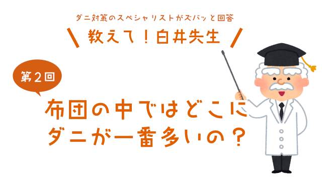 第2回布団の中ではどこにダニが一番多いの